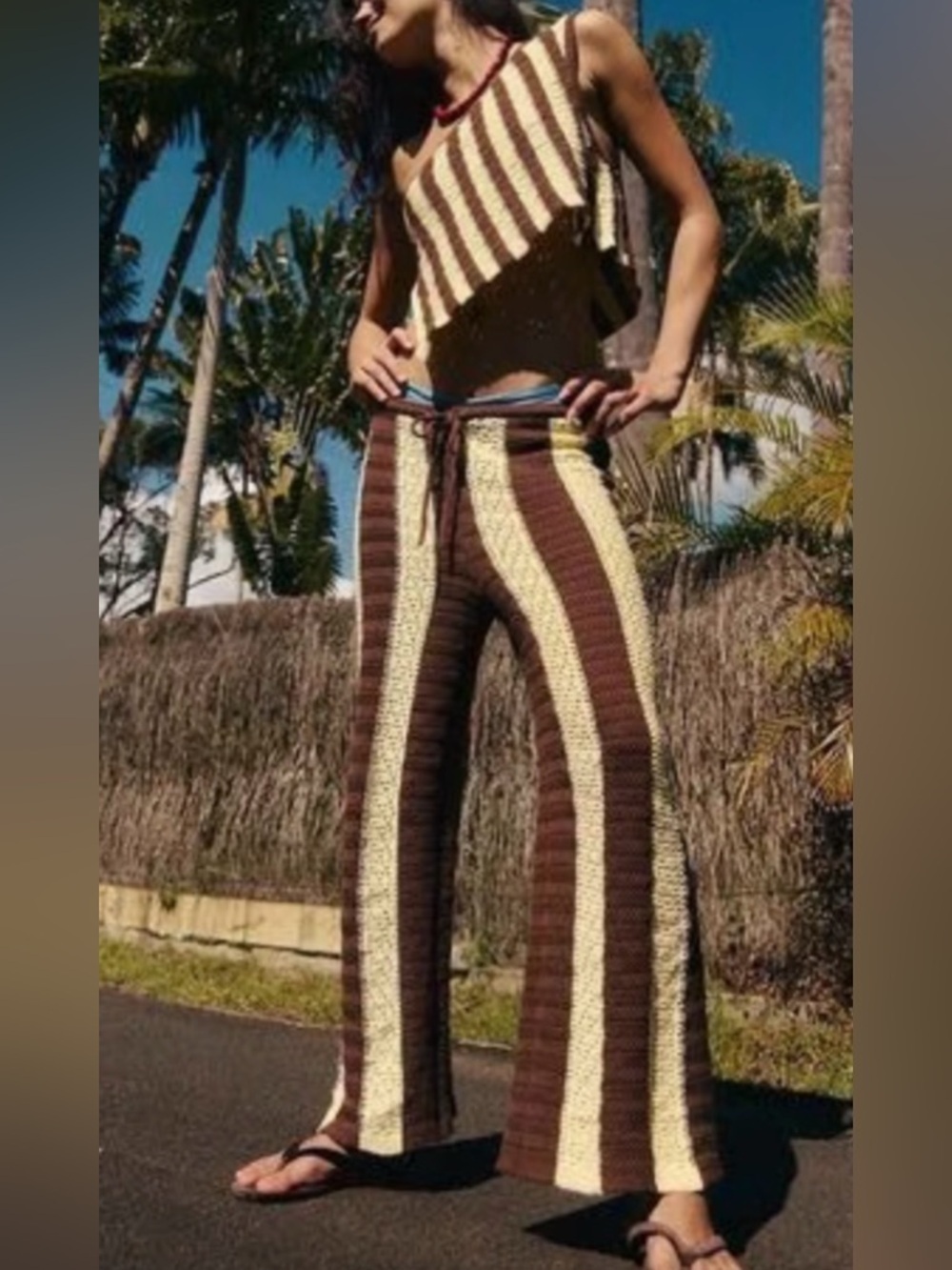 NWOT Free People, Joan Fauxchet Set, Medium in Yellow/Brown